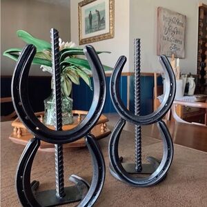 Black Horseshoe Paper Towel Holders